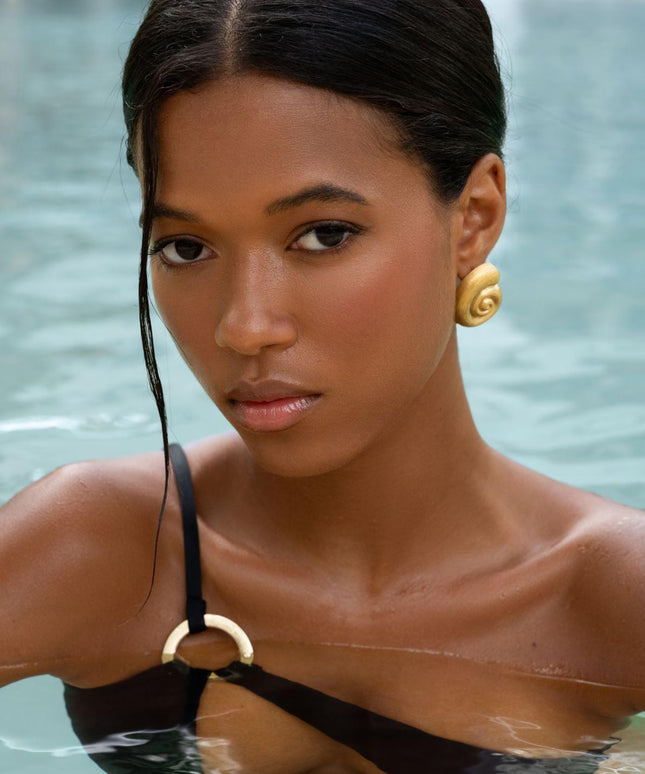 GOLDEN SPIRAL EARRINGS – MUSE HOOPS