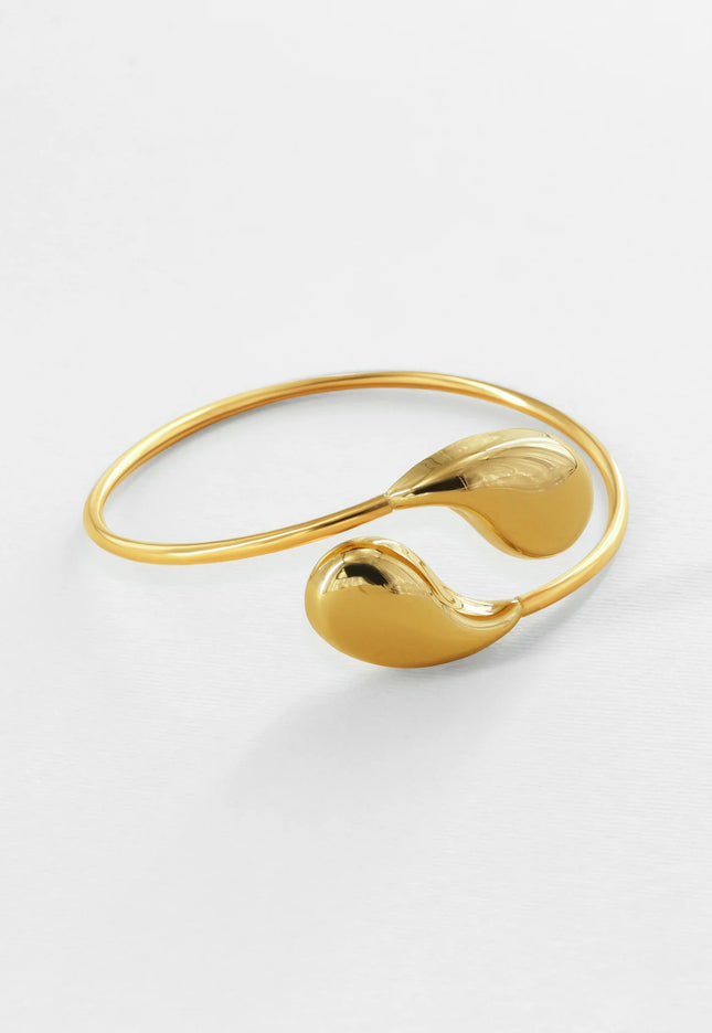 AURA FLOW CUFF WITH 18K GOLD PLATE