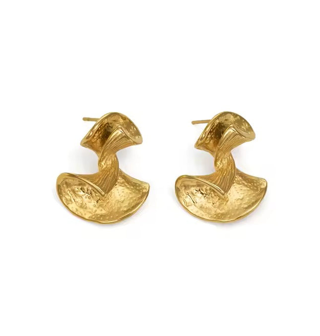 LUNAR ARC LUXE EARRINGS In Solid Stainless Steel 18K Gold-Plate