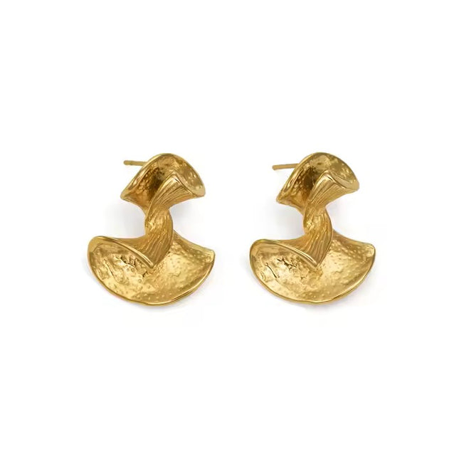 LUNAR ARC LUXE EARRINGS In Solid Stainless Steel 18K Gold-Plate