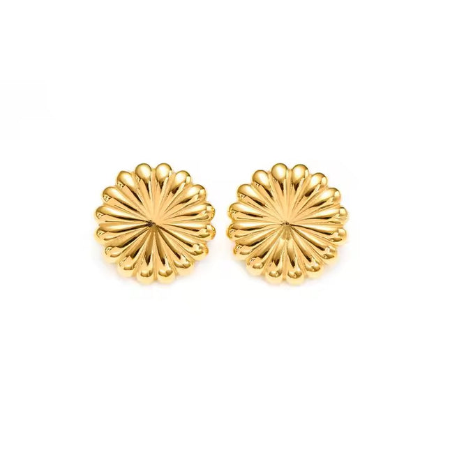 AURORA BLOOM EARRINGS In Solid Non-Tarnish Stainless Steel With 18K Gold-Plate