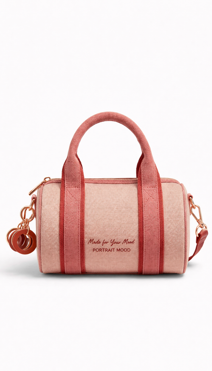 The P|M Daydream Script Barrel Bag - Rose & Berry Edition
