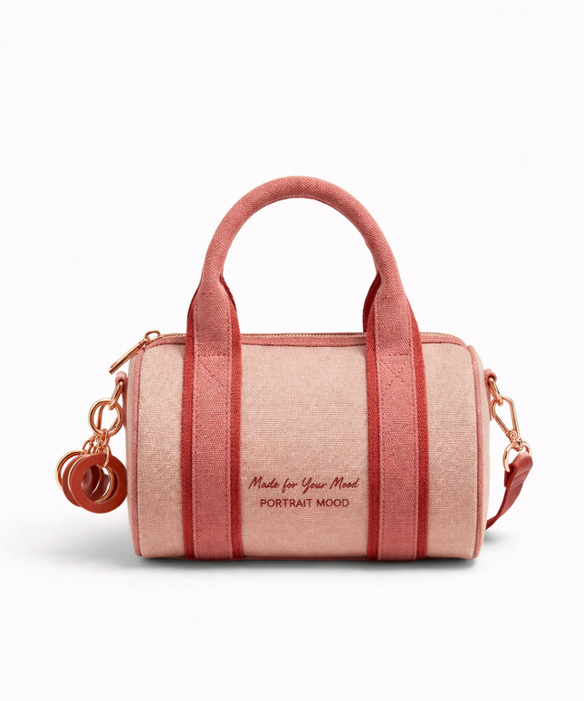 The P|M Daydream Script Barrel Bag - Rose & Berry Edition