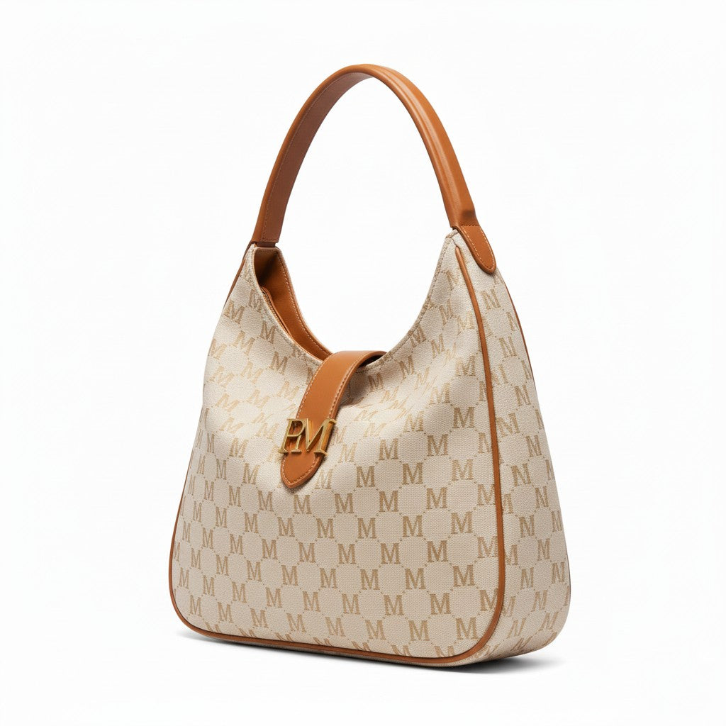 M-SIGNATURE Belladonna Hobo – Cream Monogram