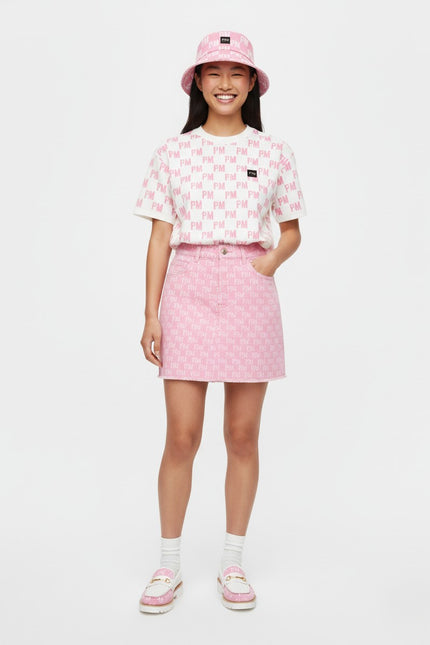 The PM Bubblegum Monogram Skirt