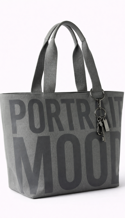 The P|M Shadow Graphic Tote - Charcoal Edition