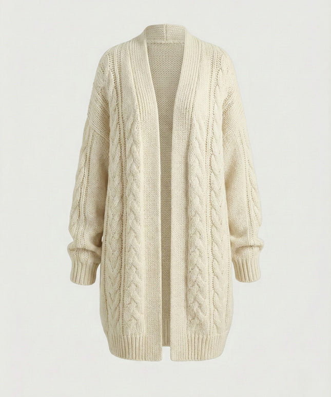 Oversized Cable-Knit Cardigan