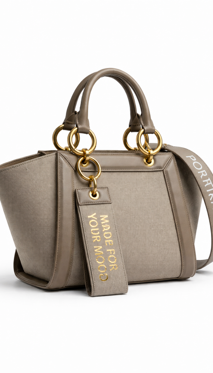 The P|M Sculpt Winged Tote - Taupe & Sand Edition