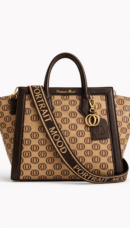 The P|M Legacy Winged Tote - Sand & Espresso Edition