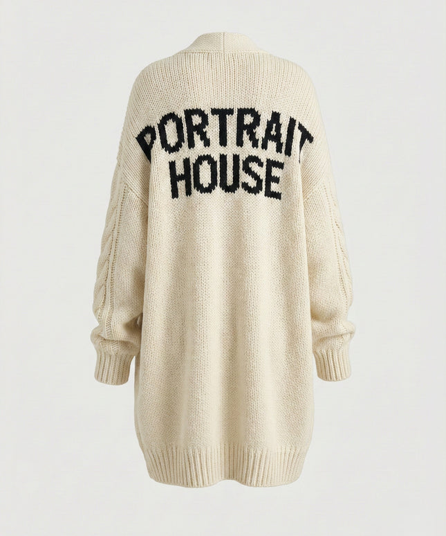 Oversized Cable-Knit Cardigan