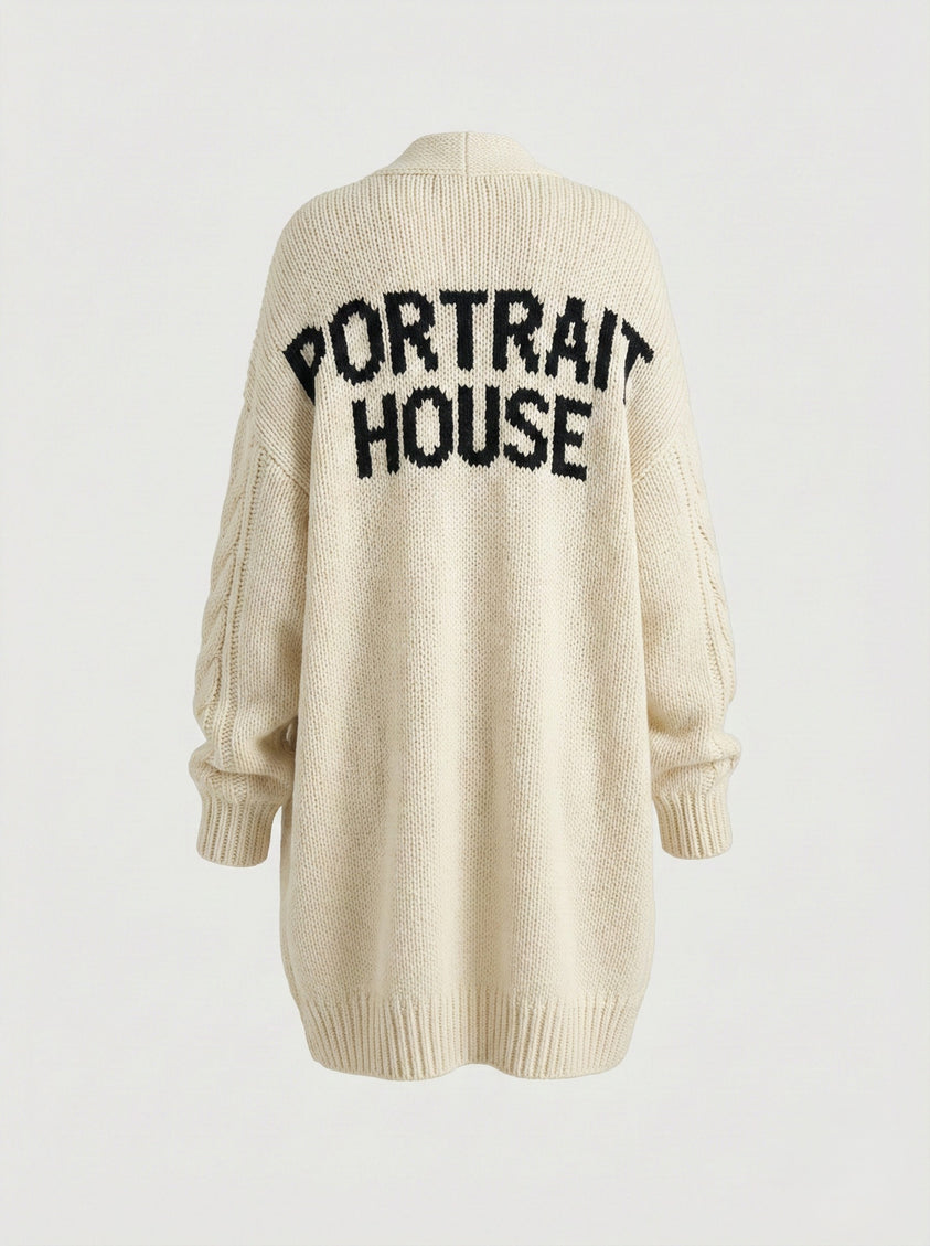 Oversized Cable-Knit Cardigan