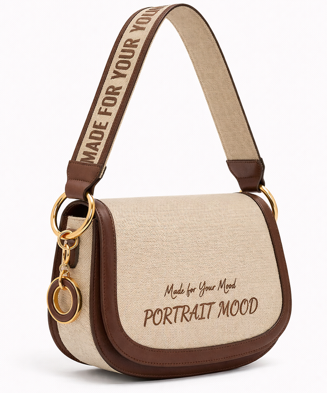 The P|M Heritage Script Saddle Bag - Sand & Cognac Edition
