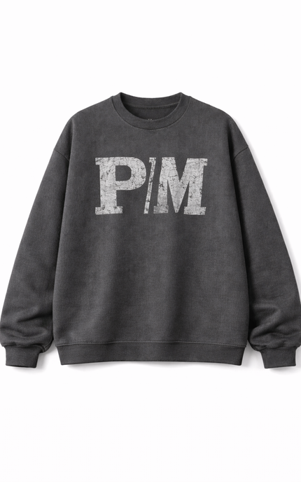 The PM Grunge Monogram Crew