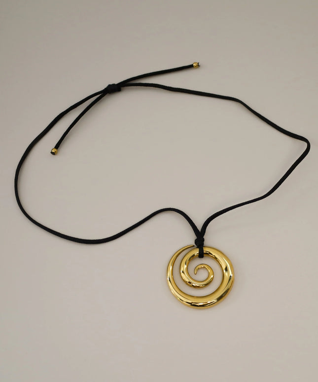 ETERNAL SPIRAL PENDANT NECKLACE In Solid Non-Tarnish Stainless Steel With 18K Gold-Plate