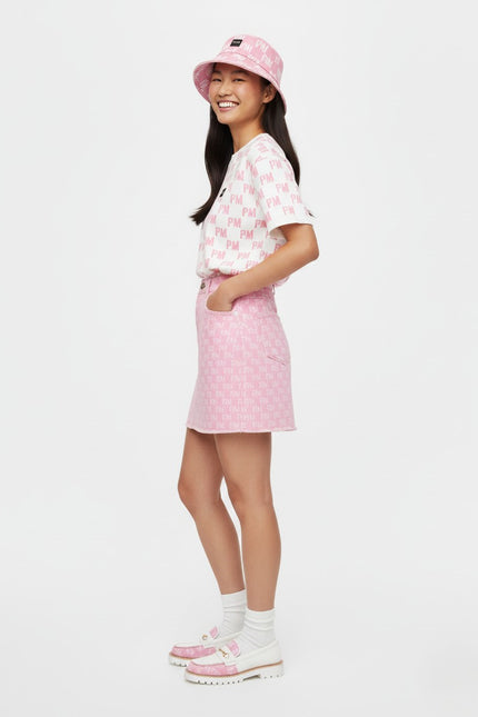 The PM Bubblegum Monogram Skirt