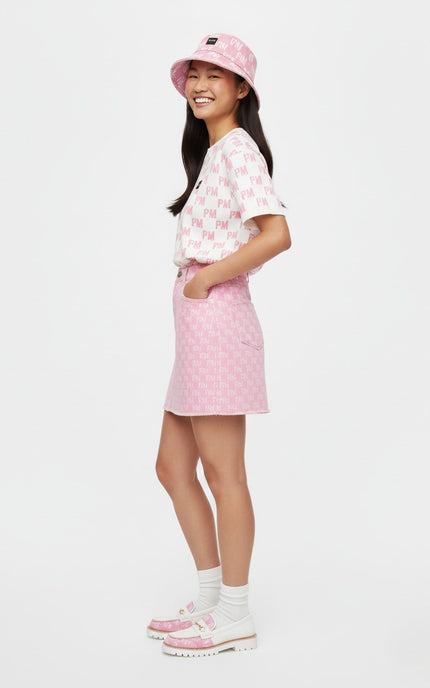 The PM Bubblegum Monogram Skirt