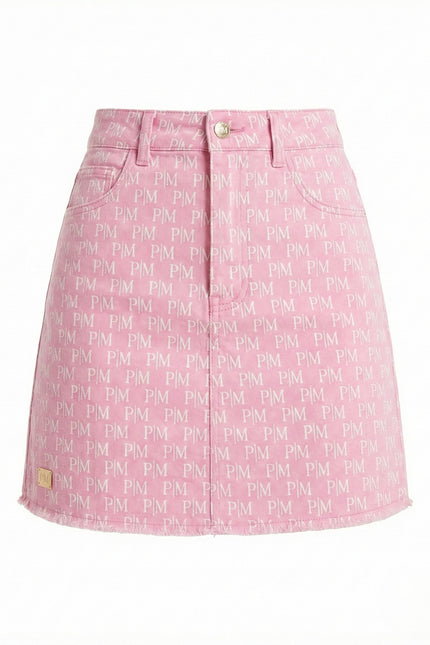 The PM Bubblegum Monogram Skirt