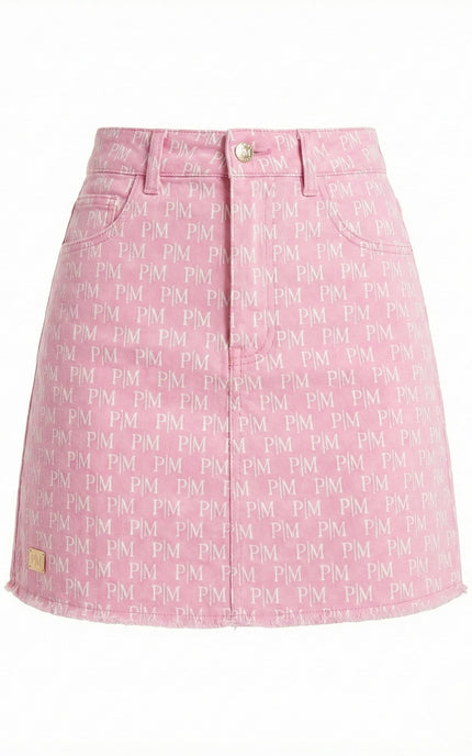 The PM Bubblegum Monogram Skirt