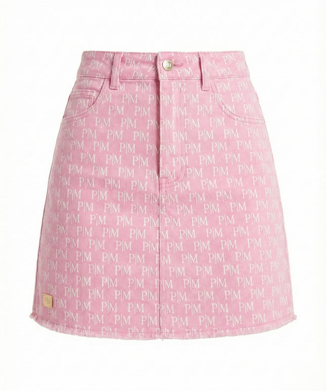 The PM Bubblegum Monogram Skirt