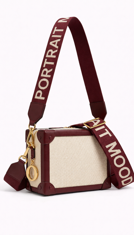 The P|M Miniature Rigid Trunk Crossbody - Burgundy Edition