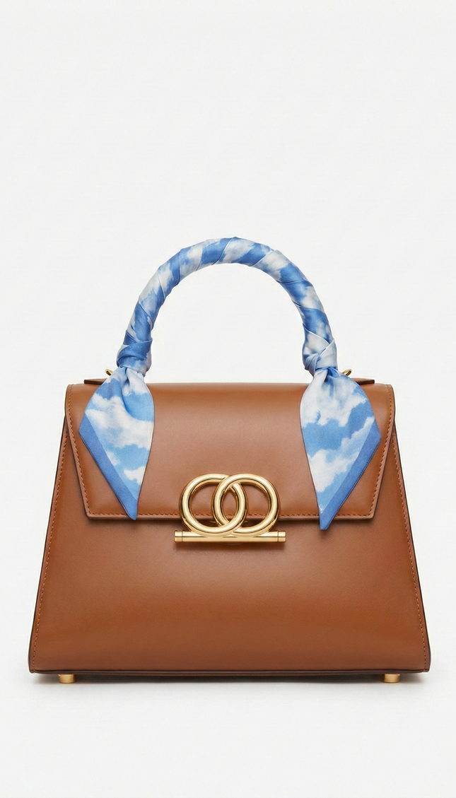 The P|M Meridian Top Handle - Cognac & Cloud Edition