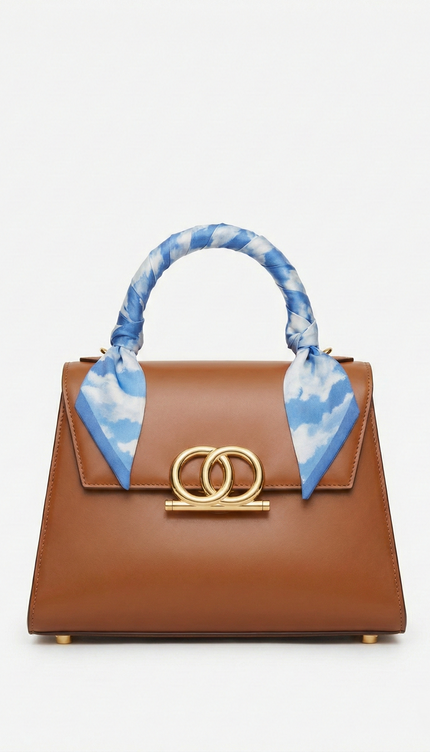 The P|M Meridian Top Handle - Cognac & Cloud Edition