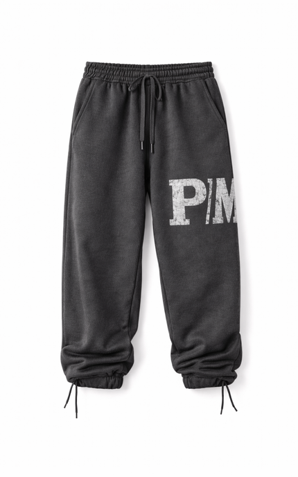 The PM Grunge Monogram Toggle Jogger
