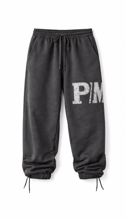 The PM Grunge Monogram Toggle Jogger