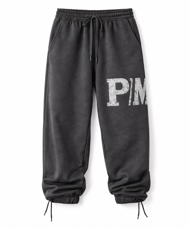 The PM Grunge Monogram Toggle Jogger