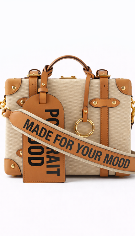 The P|M Expedition Canvas Vanity Trunk - Sand & Cognac Edition