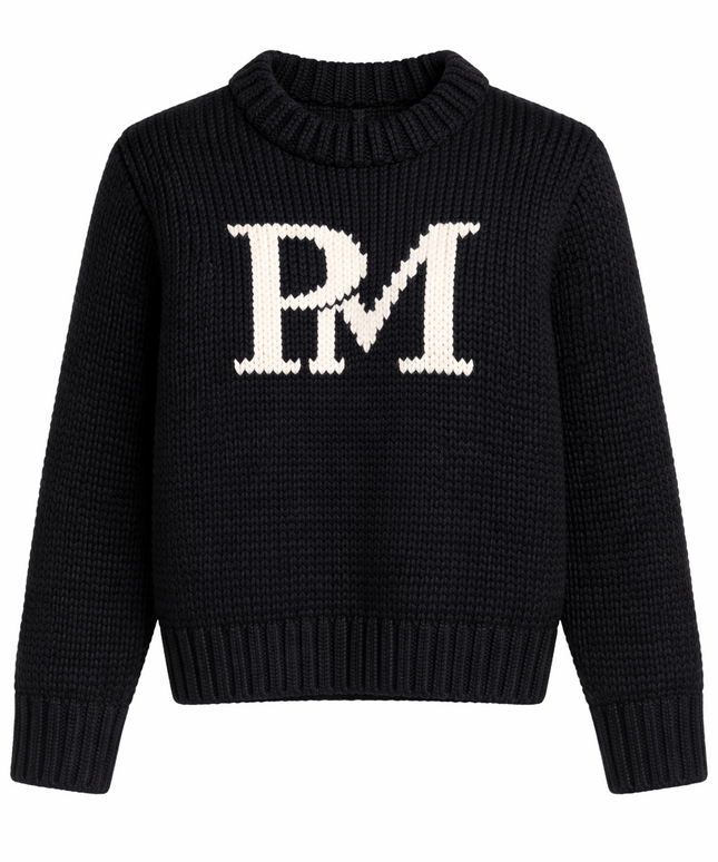 The P|M Varsity Chunky Crewneck - Noir Edition