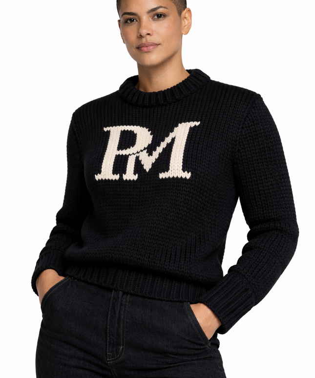 The P|M Varsity Chunky Crewneck - Noir Edition