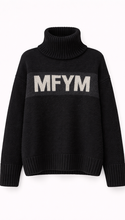 The P|M Statement MFYM Roll-Neck - Noir & Charcoal Edition