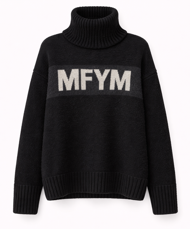 The P|M Statement MFYM Roll-Neck - Noir & Charcoal Edition