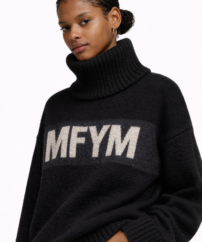 The P|M Statement MFYM Roll-Neck - Noir & Charcoal Edition