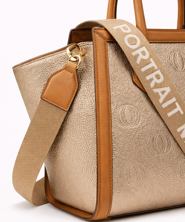 The P|M Legacy Winged Tote - Champagne & Cognac Edition