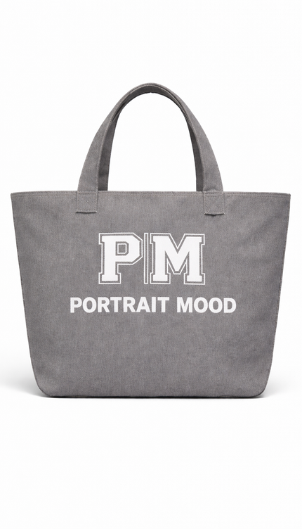 The P|M Studio Varsity Tote - Charcoal Edition