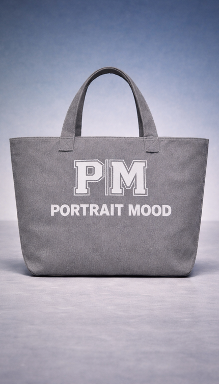 The P|M Studio Varsity Tote - Charcoal Edition