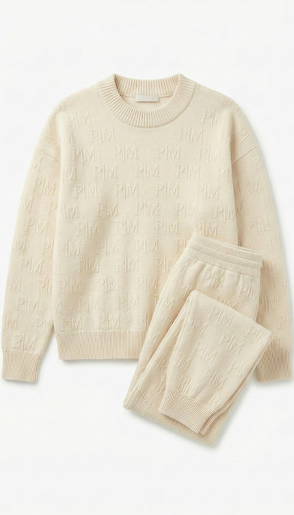 PM Monogram Knit — Beige