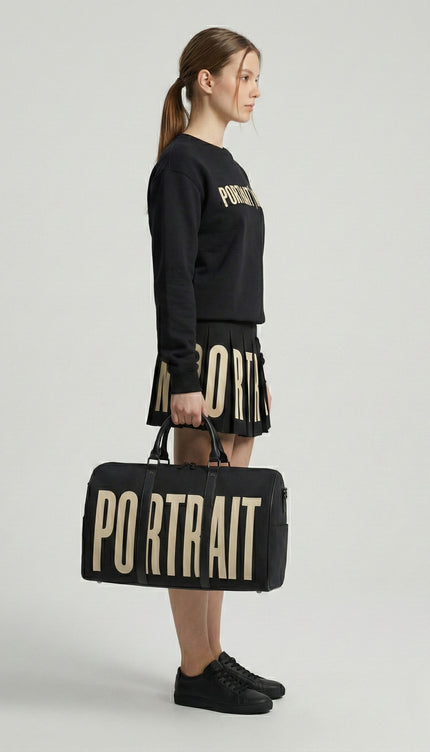 THE BLACK ICON SET (Sweatshirt + Pleated Skirt)