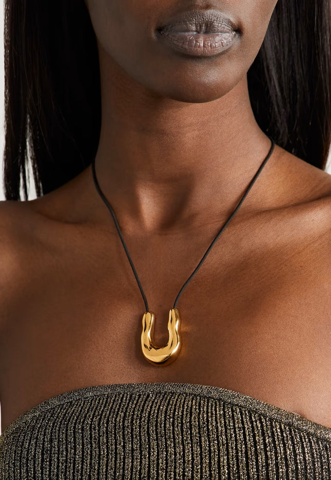 CELESTIAL EMBRACE PENDANT - NECKLACE In Solid Non-Tarnish Stainless Steel With 18K Gold-Plate