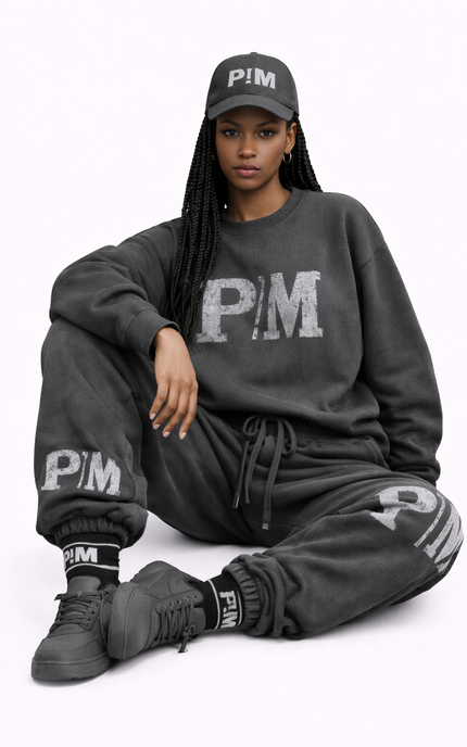 The PM Grunge Monogram Crew