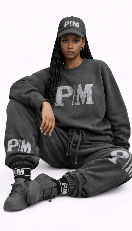 The PM Grunge Monogram Crew