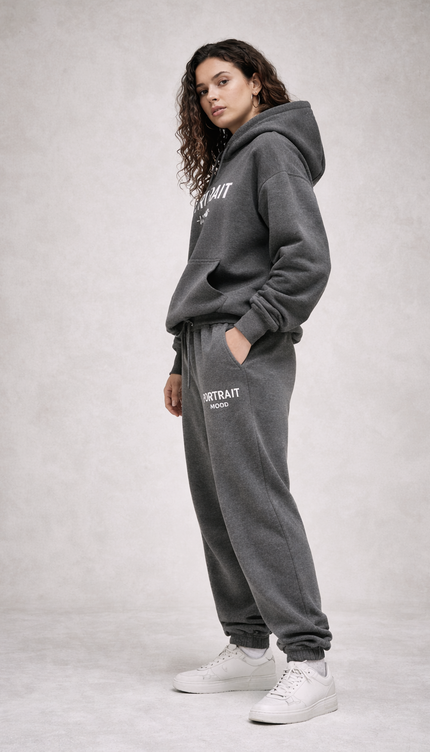 The P|M Studio Logo Jogger - Charcoal Heather Edition