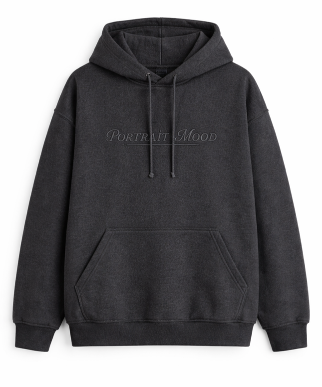 The P|M Archive Script Hoodie - Charcoal Edition