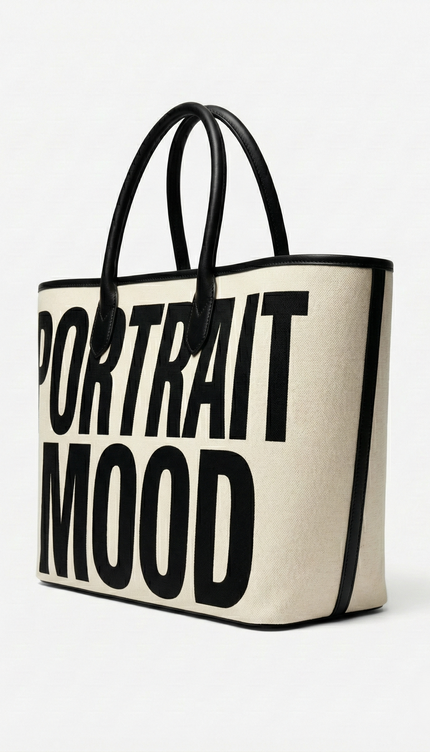 The P|M Manifesto Graphic Tote - Noir & Cream Edition